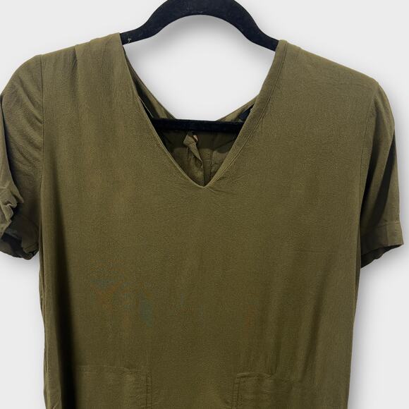 Madewell Button Back Easy Green Dress Size S - Picture 4 of 7